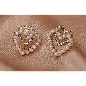 Double heart earrings
